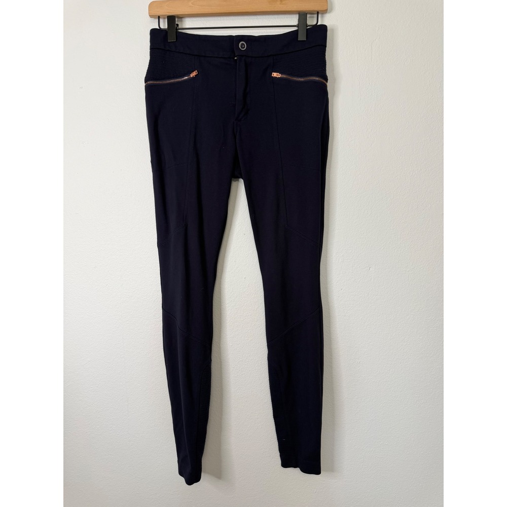 Athleta - Navy Moto Style Skinny/Slim Ponte Knit Stretch Pants‎ Size 4